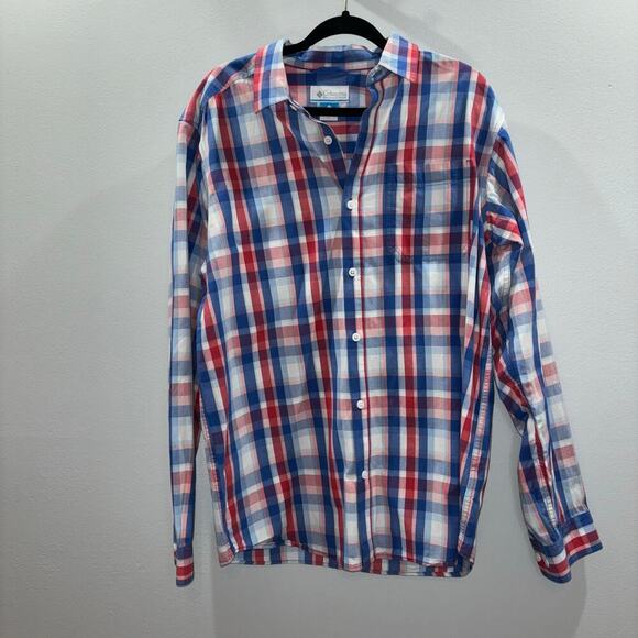 Columbia Men’s Sportwear Company Red White and Blue Long Sleeve 
Size Large - Picture 2 of 10